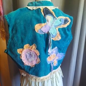 Upcycled Vest with Butterfly